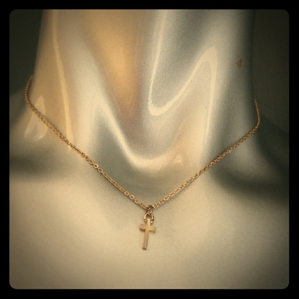Dainty cross pendant